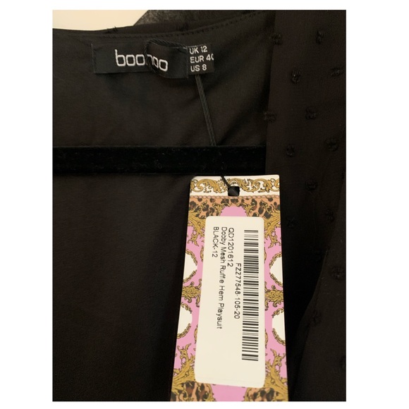 COPY - BOOHOO Mesh Ruffle-Hem Romper - Picture 5 of 5